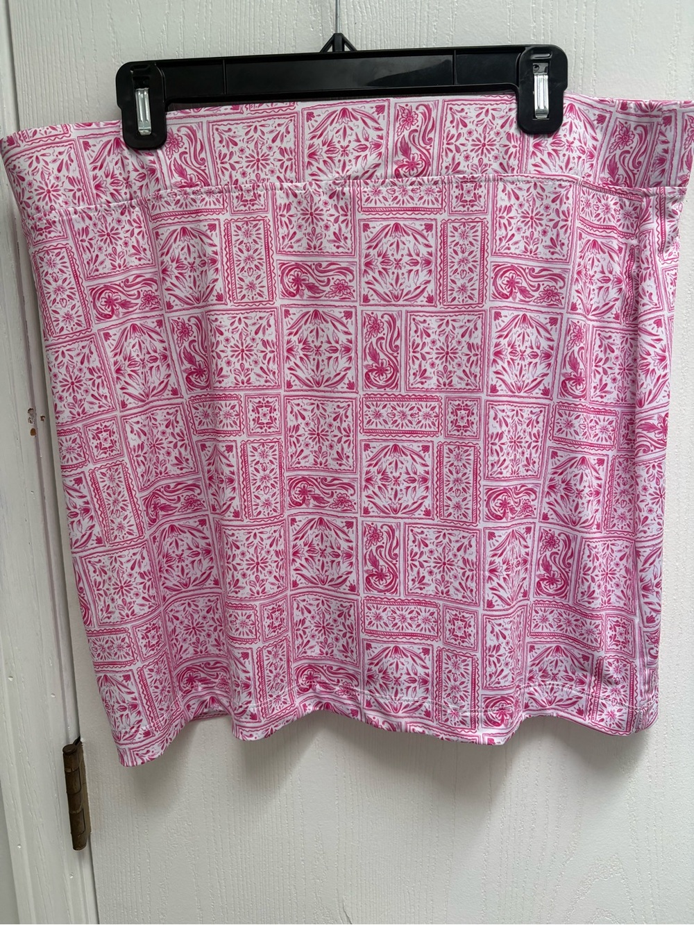 Pink Printed Mini Skirt